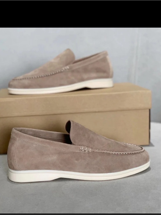 New! Chic Suede Feel Beige Loafers size 41/8 main image 10